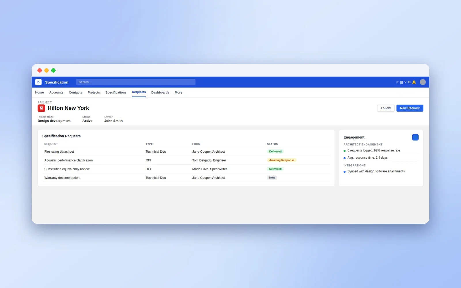 Specification Requests